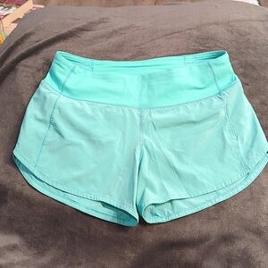 Lululemon Speed Up Short Long 4" Bali Breeze size 4